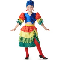 Disfraz de rumbero multicolor para niña