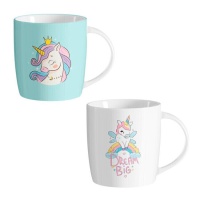 Taza de 350 ml Unicornios - 1 unidad