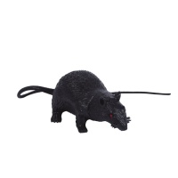 Rata de 15 cm negra con ojos rojos