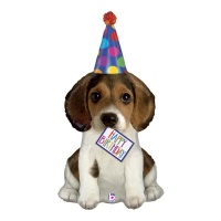 Globo de cachorro Happy Birthday de 104 cm - Grabo