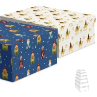Caja rectangular de Reyes magos - 6 unidades