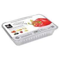 Envase de 21,9 x 15,8 x 3 cm desechable rectangular con tapa - 2 unidades