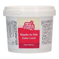 Encaje comestible listo para usar blanco perlado de 200 gr - FunCakes