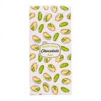 Caja para tableta de chocolate pistacho de 16 x 7,5 x 2,5 cm - 5 unidades
