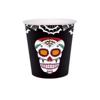 Vasos de Día de los Muertos de 255 ml - 6 unidades