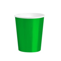 Vasos de 270 ml metalizados verdes - 6 unidades