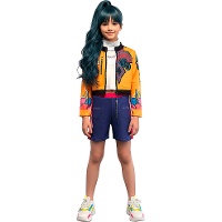 Disfraz de K-Pop cantante amarillo para niña