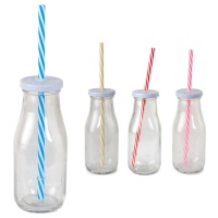 Botella de 0,30 L con tapón y caña - 1 unidad