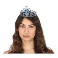 Tiara de princesa con corazón azul
