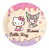 Platos de Hello Kitty Kuromi de 23 cm - 8 unidades