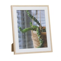 Marco para foto de 20 x 25 cm Blanco y Madera Natural