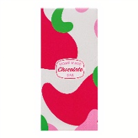 Caja para tableta de chocolate ondas magenta de 16 x 7,5 x 2,5 cm - 5 unidades