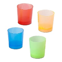 Vasos de 33 ml de plástico de colores - 100 unidades