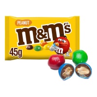 m&m cacahuetes recubiertos de chocolate con leche de 45 gr - m&m Peanut - 1 unidad