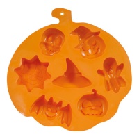 Molde de figuras de Halloween de 26 x 23 cm - 7 cavidades