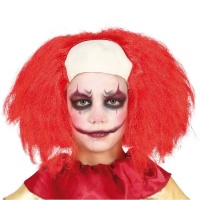 Peluca de payaso asesino con calva infantil