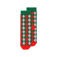 Calcetines de rombos navideños infantiles - 1 par
