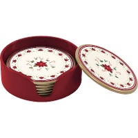 Posavasos de Navidad Poinsettia - 6 unidades