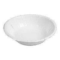 Bols de 17 cm redondos de cartón blanco - 12 unidades