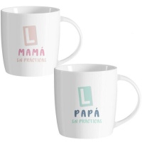 Taza de 350 ml Mamá y Papá en prácticas - 1 taza