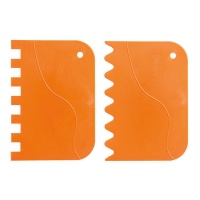 Espátula decorativa ondulada y festoneada de 12 x 8,5 cm - Decora - 2 unidades