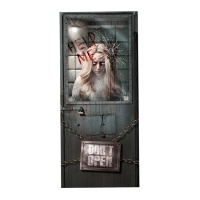 Decoración para puerta de psiquiátrico de 1,80 x 0,80 m