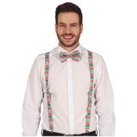 Tirantes navideños con renos y copos