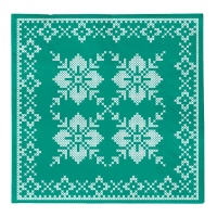 Servilletas de 16,5 x 16,5 cm de Nordic verde - 30 unidades
