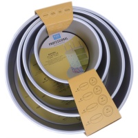 Moldes redondos de 30,5 cm, 25,4 cm, 20,3 cm y 15,2 cm x altura 10,2 cm - PME - 4 unidades