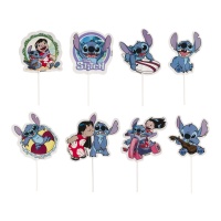 Picks para cupcakes de Stitch - 16 unidades