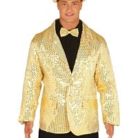 Chaqueta de lentejuelas doradas para hombre