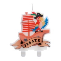 Vela de barco pirata con loro de 7,5 cm