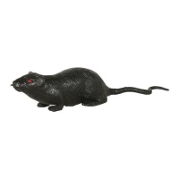 Rata de 13 cm negra de látex