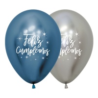 Globos de látex de Feliz Cumpleaños chico de 30 cm - Sempertex - 12 unidades