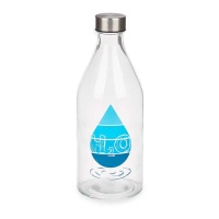Botella de 1 L H2O con tapón de acero