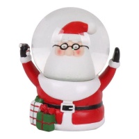 Bola de nieve con Papá Noel de 12 cm