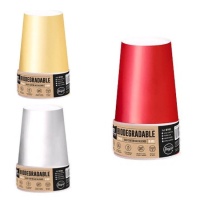 Vasos de 270 ml metalizados - 6 unidades