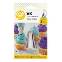 Set de boquilla estrella abierta con 2 mangas pasteleras - Wilton