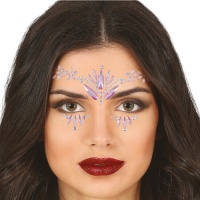 Joyas adhesivas faciales y para uñas rosas