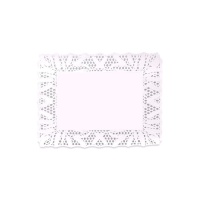 Blonda de 32 x 26 cm rectangular de papel blanco - 8 unidades