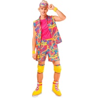 Disfraz de patinador multicolor para hombre