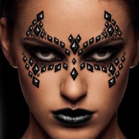 Joyas adhesivas faciales de murciélago