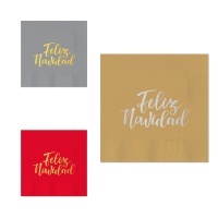 Servilletas de 12,5 x 12,5 cm de Feliz Navidad - 20 unidades