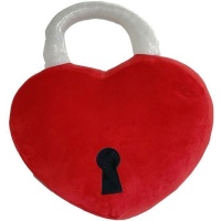 Peluche de corazón con candado