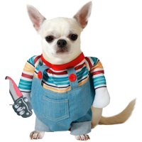 Disfraz de muñeco asesino para perro