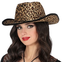 Sombrero de vaquero de leopardo
