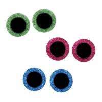 Ojos de seguridad para Amigurumis de 0,8 a 1,8 cm - 60 unidades