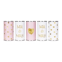Latas para coche de Mr & Mrs - 5 unidades