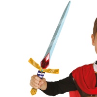 Espada de foam con decoración de gemas 53 cm