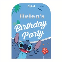Cartel de Stitch personalizable de 42 x 30 cm